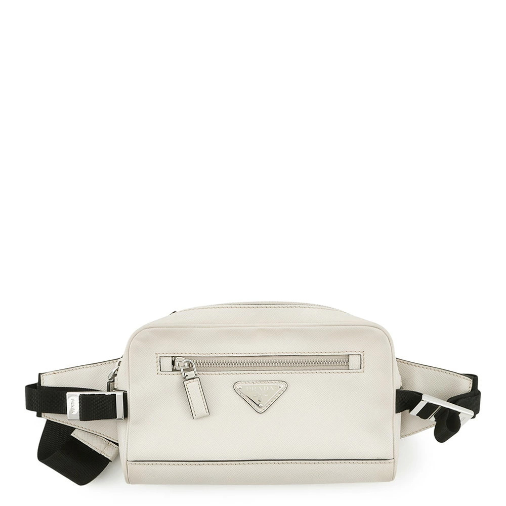 Prada Body Bag Leather Waist White